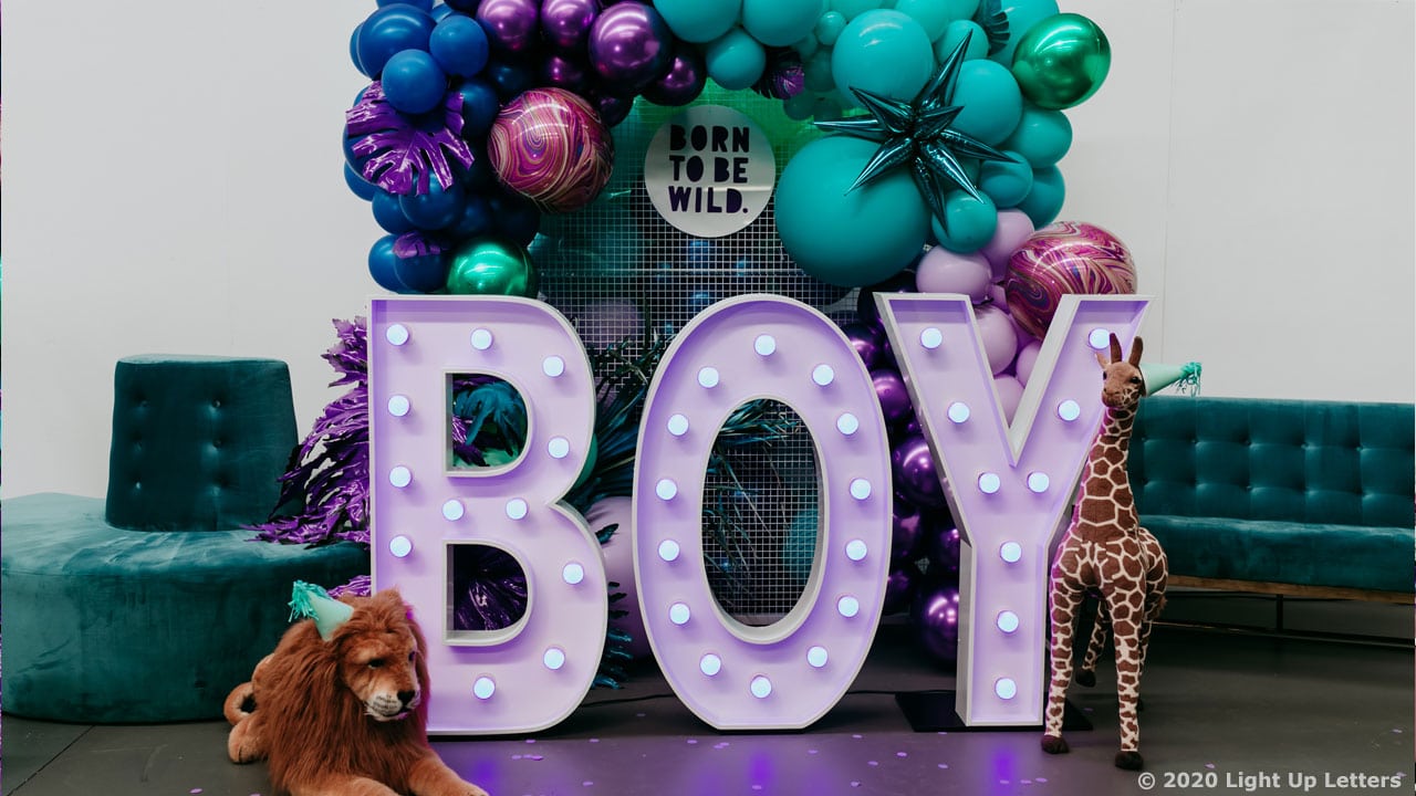 Baby Boy Light Up Letters