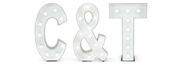 Initials Light Up Event Letters