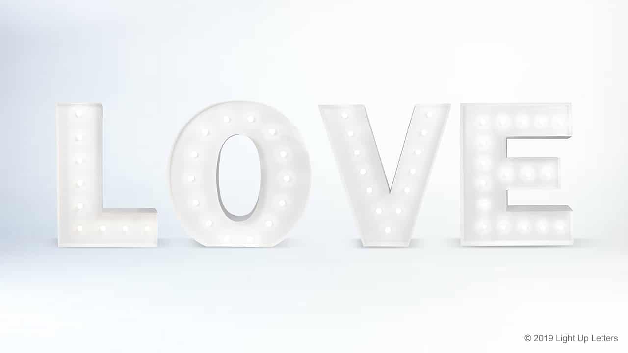 Love 1.5 metre light up letters