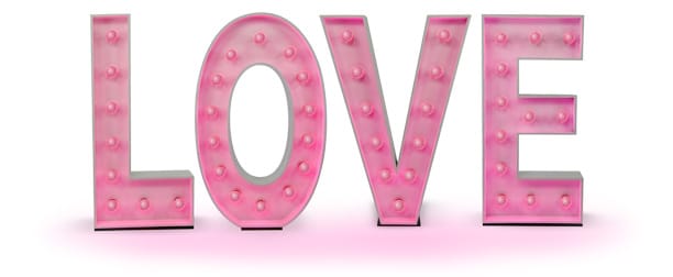 Love Light Up Event Letters