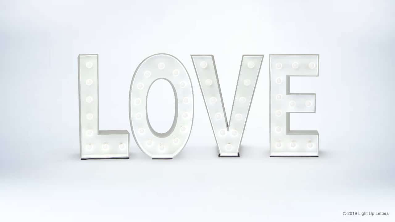 Love Light Up Letters 1.2 metres tall