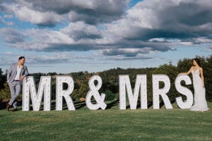 Mr and Mrs Wedding Light Up Letters